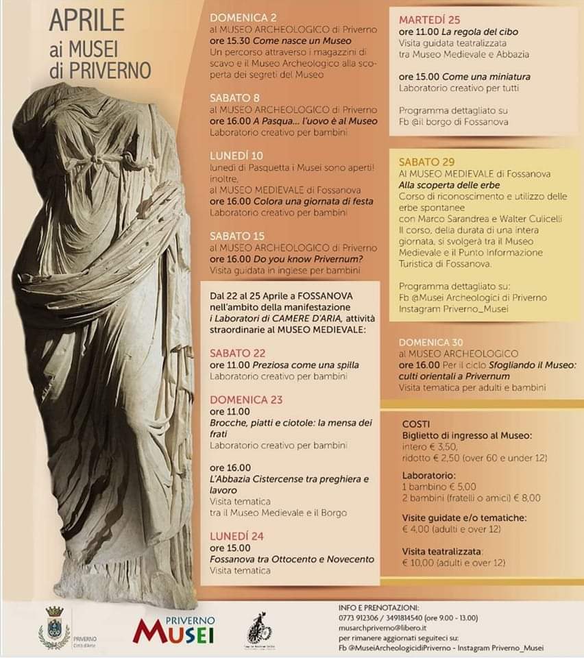 Manifesto aprile ai musei