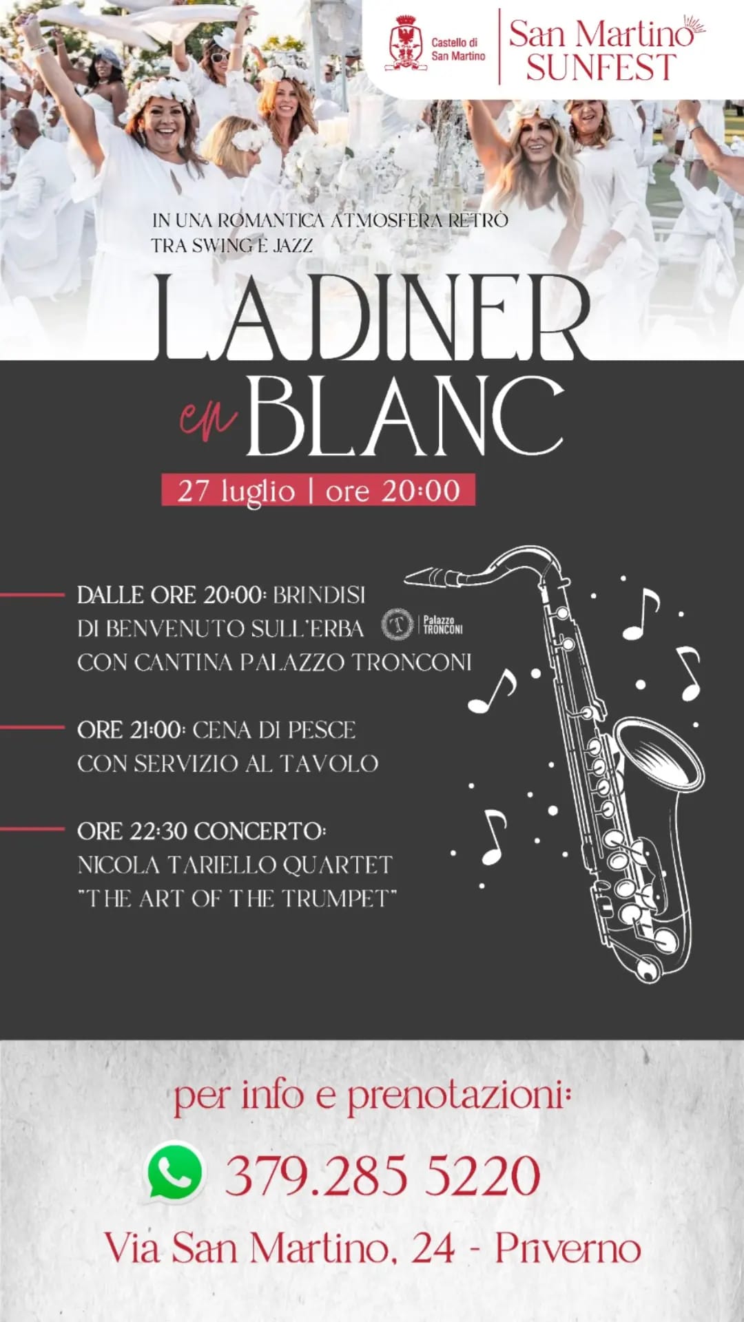 La diner en blanc, Castello San Martino