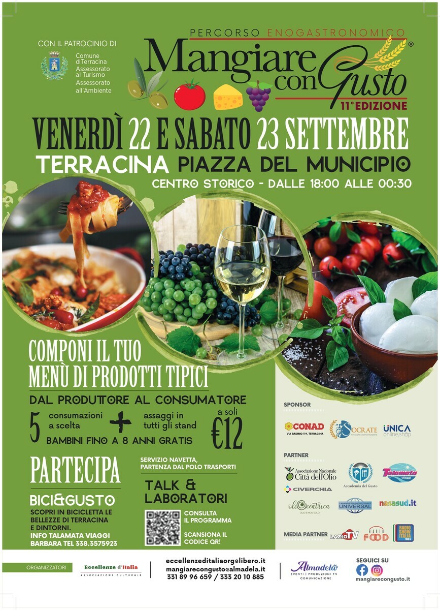 Mangiare con Gusto - 11°Edizione Percorso Enogastronomico 